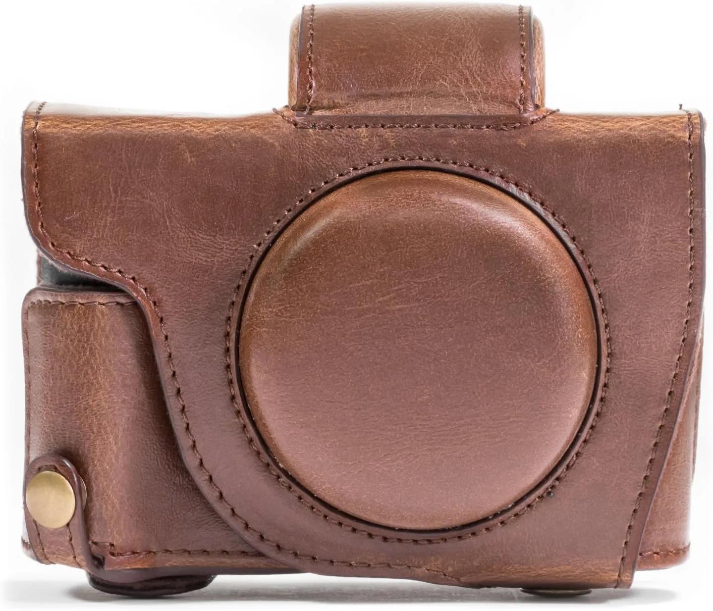 MegaGear Ever Ready Camera Case, Bag for Canon PowerShot G5 X G5X Digital Camera (Dark Brown, PU Leather) (MG687)