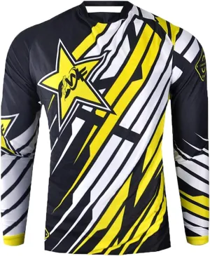 Men's Bike Shirts Long Sleeve Quick Dry Running Hiking Tops Cycling Jerseys Sun Protection Bicycle T-Shirts