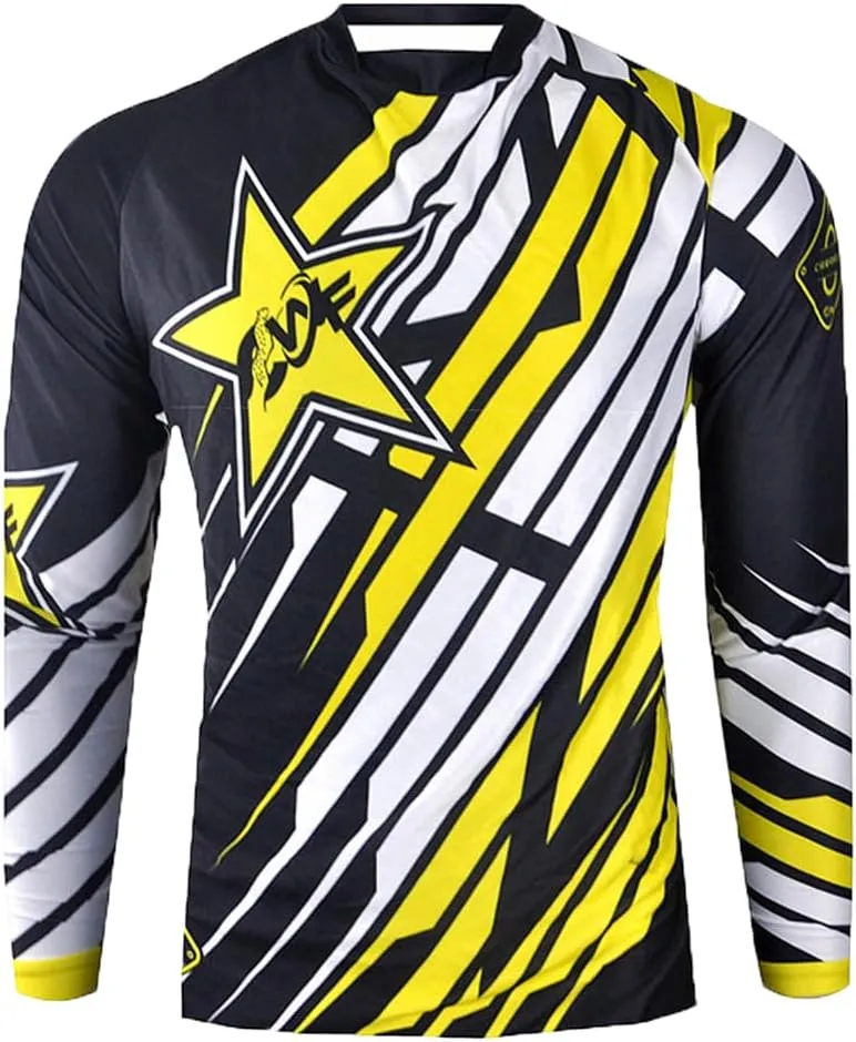 Men's Bike Shirts Long Sleeve Quick Dry Running Hiking Tops Cycling Jerseys Sun Protection Bicycle T-Shirts