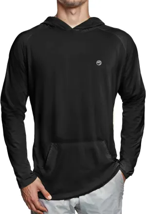 Mens Dry-Fit UPF 50  Sun Shirt Hooded, Fishing Shirts for Men Long Sleeve, SPF Shirts for Men, Men's Rash Guard