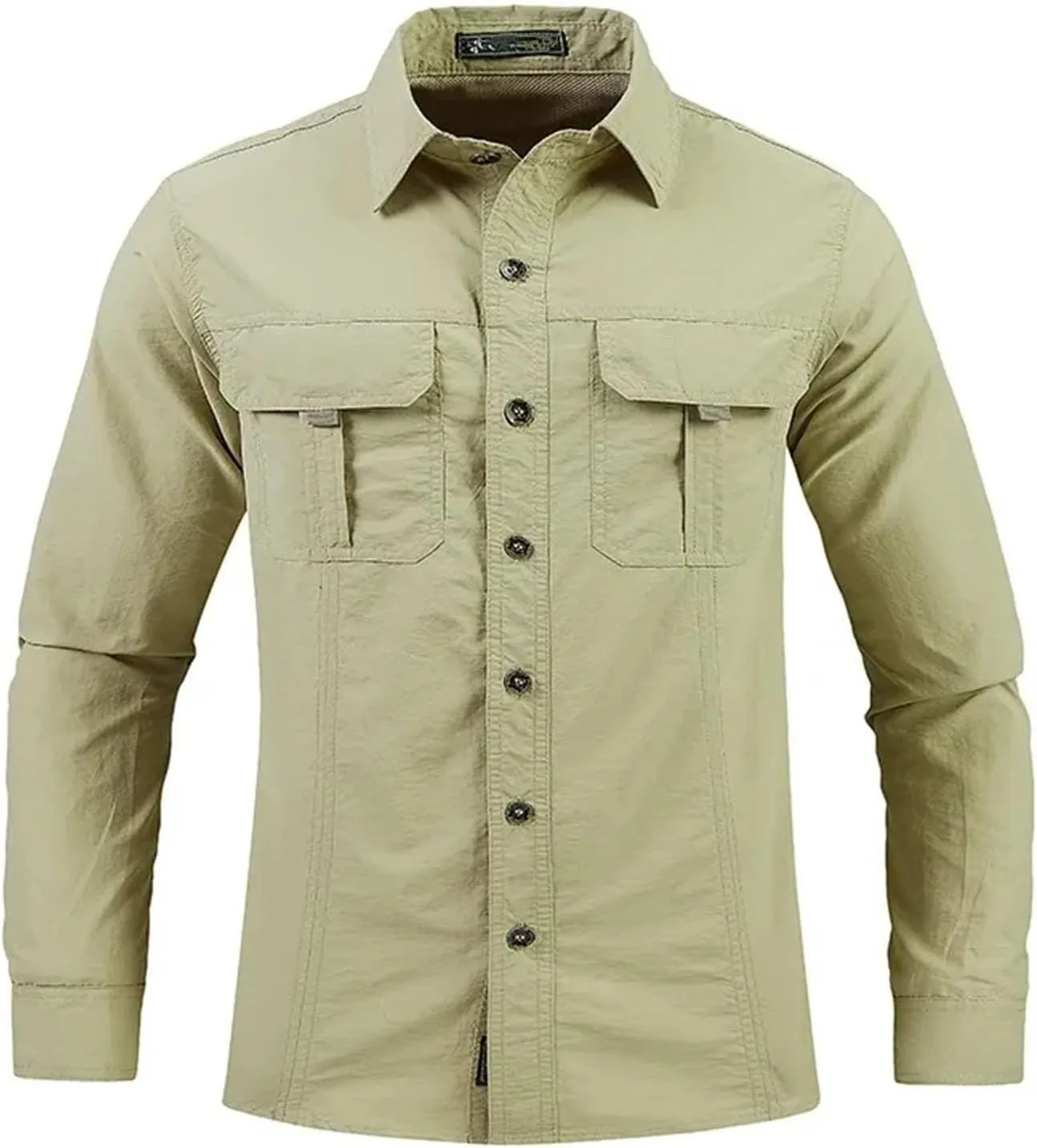 Men's Outdoor Comfort Breathable Quick Dry Long Sleeve Shirt Solid Color Long Sleeved Casual Jackets