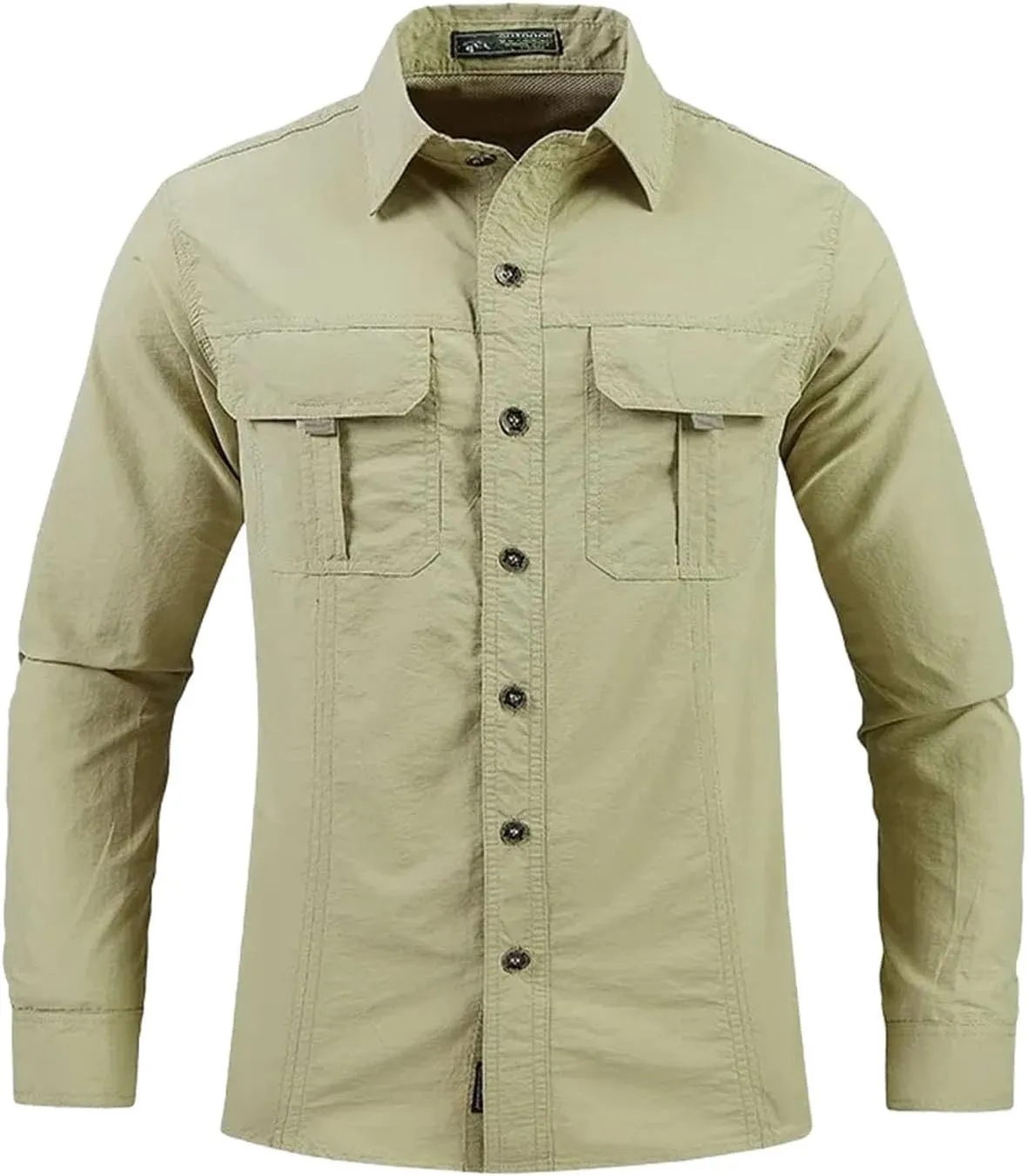 Men's Outdoor Comfort Breathable Quick Dry Long Sleeve Shirt Solid Color Long Sleeved Casual Jackets