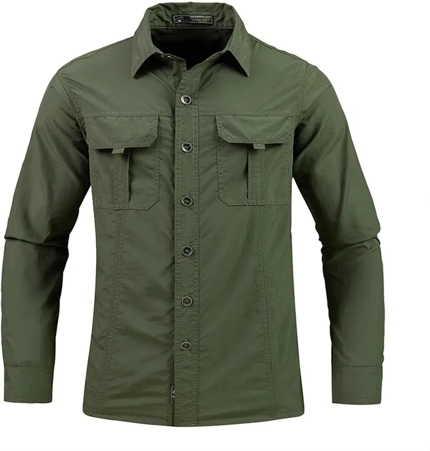 Men's Outdoor Comfort Breathable Quick Dry Long Sleeve Shirt Solid Color Long Sleeved Casual Jackets