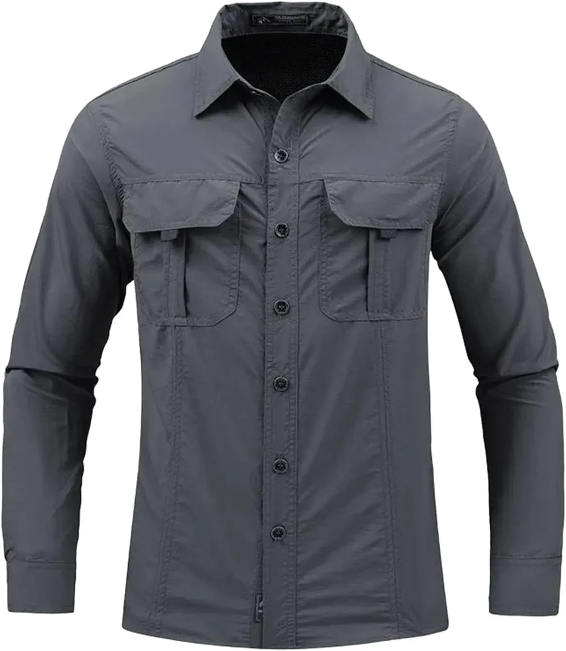 Men's Outdoor Comfort Breathable Quick Dry Long Sleeve Shirt Solid Color Long Sleeved Casual Jackets