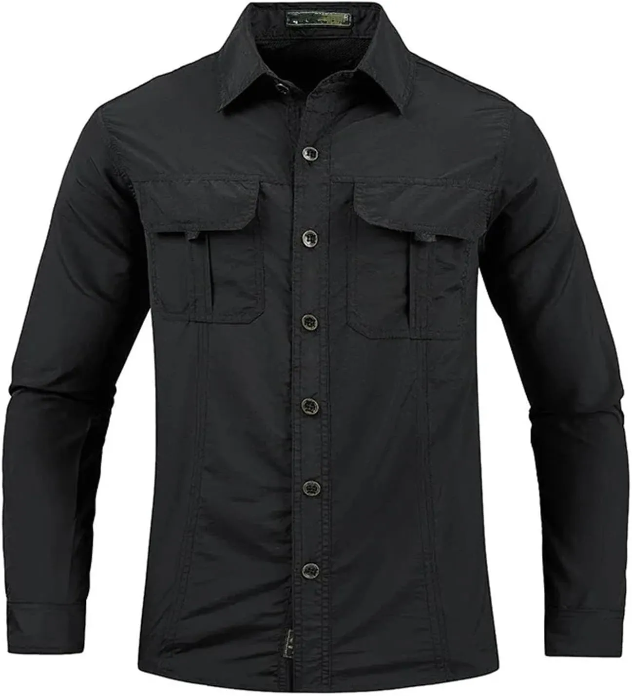 Men's Outdoor Comfort Breathable Quick Dry Long Sleeve Shirt Solid Color Long Sleeved Casual Jackets