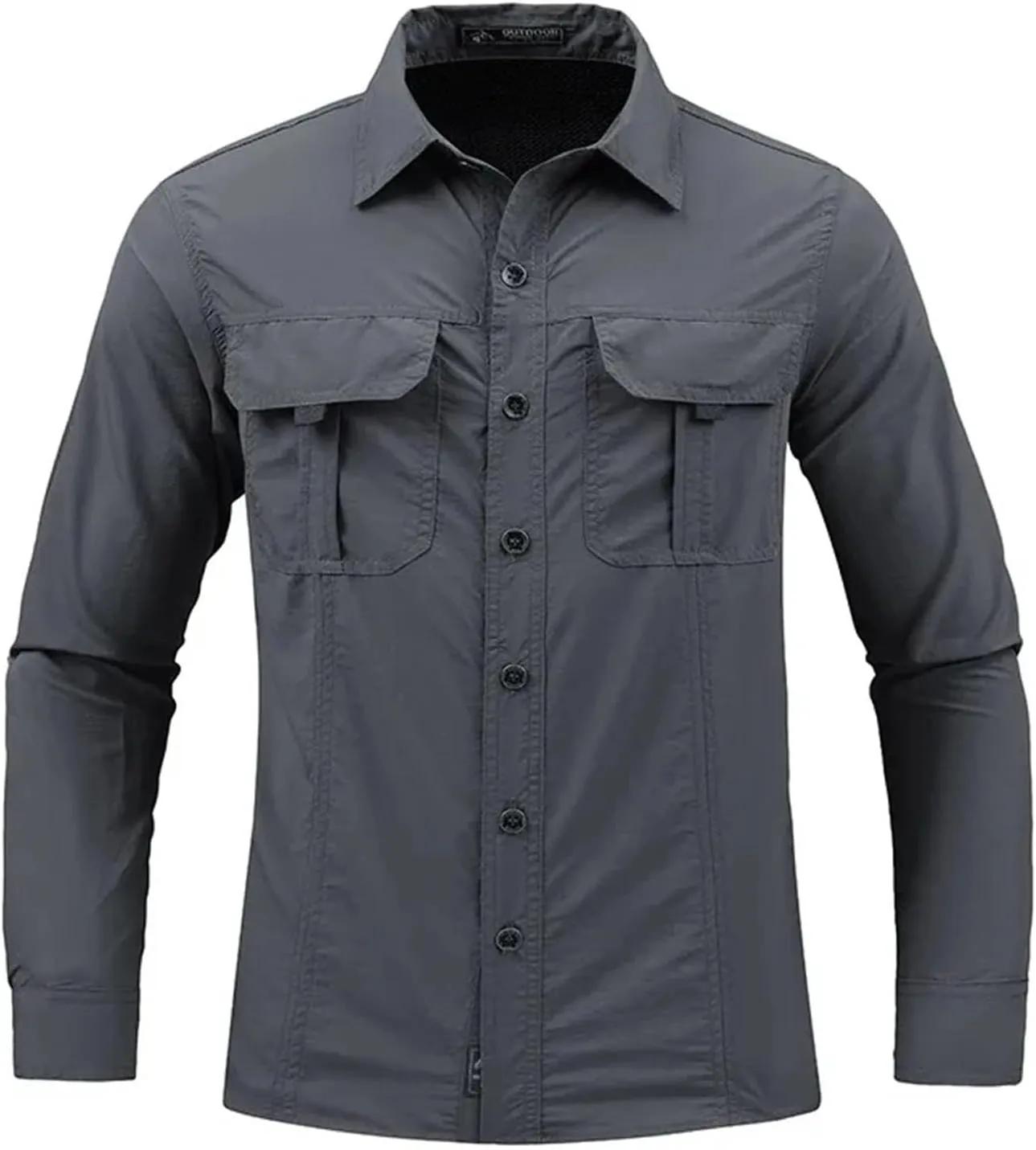 Men's Outdoor Comfort Breathable Quick Dry Long Sleeve Shirt Solid Color Long Sleeved Casual Jackets