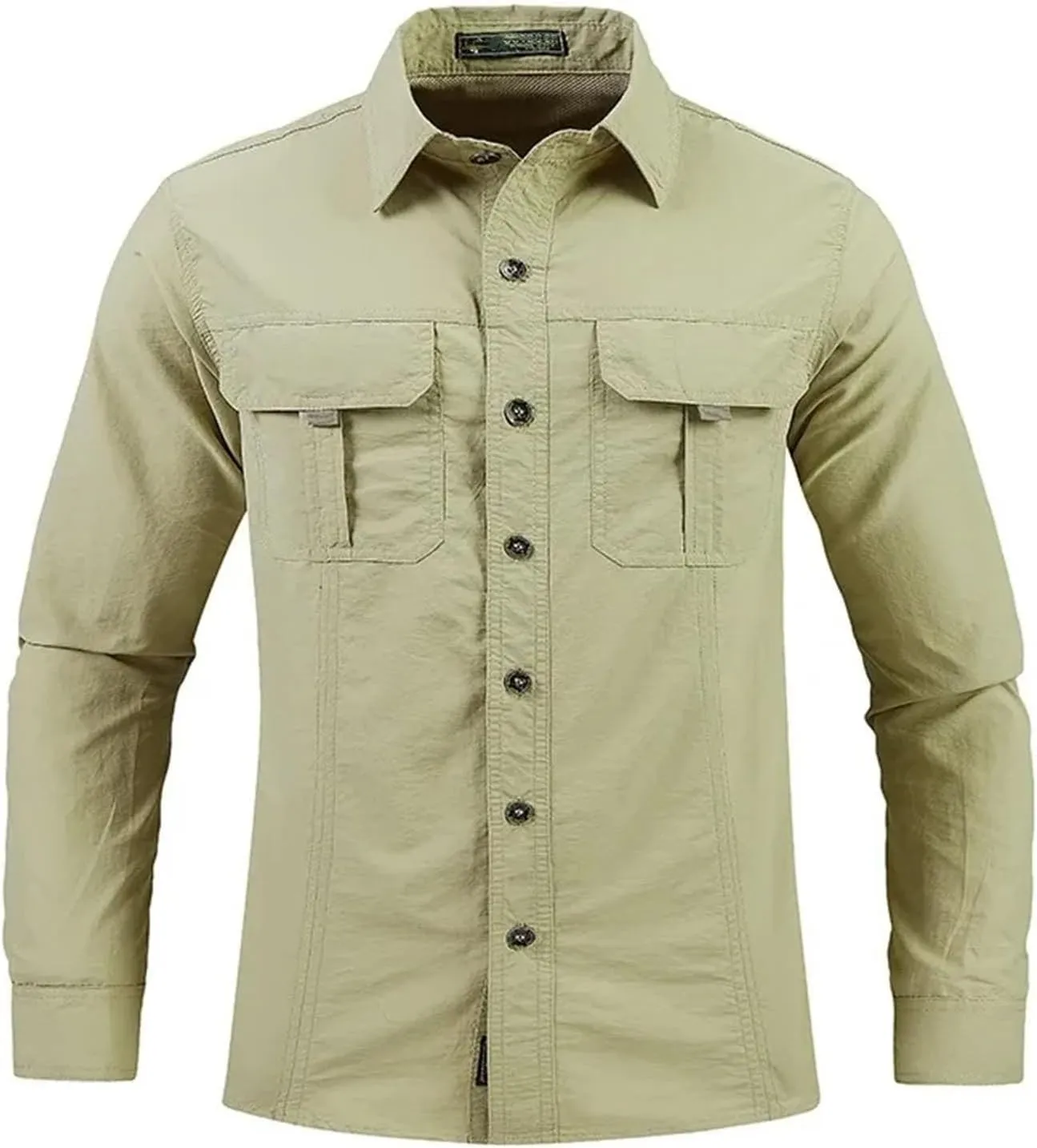 Men's Outdoor Comfort Breathable Quick Dry Long Sleeve Shirt Solid Color Long Sleeved Casual Jackets