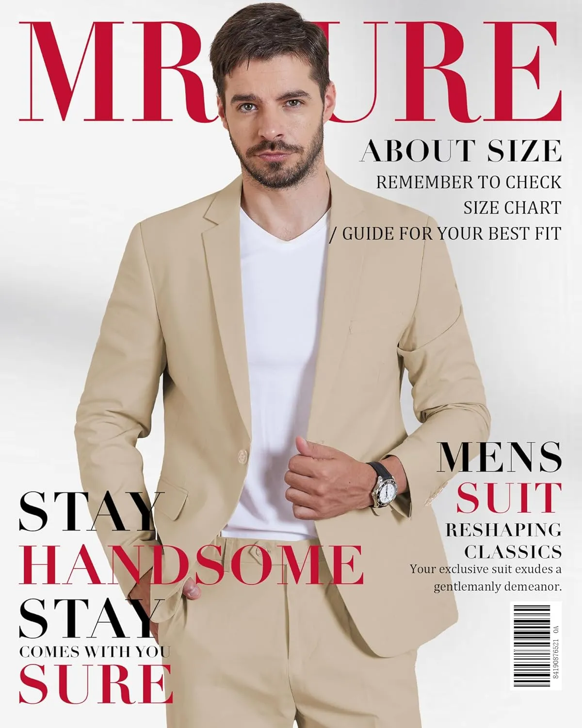 MrSure Mens 2 Buttons Linen Blazer, Casual Sport Coat, Solid Lightweight Suit Jacket for Daily