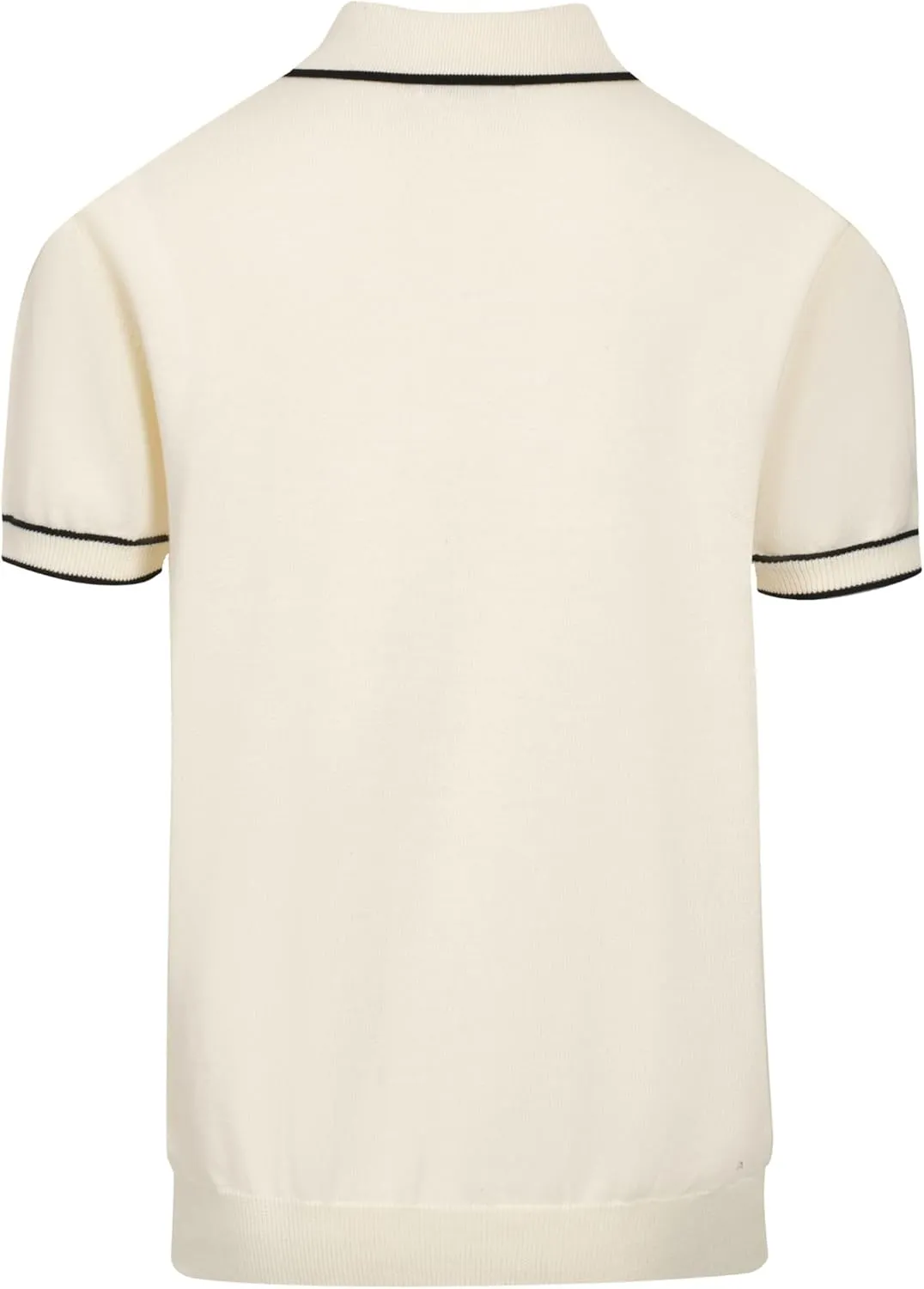 OXKNIT Mens Polo Shirts Short Sleeve Casual Knit Polo Shirt Vintage Golf T Shirts Tops with Black Stripe