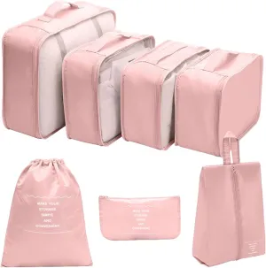 Packing Cubes for Suitcases 7Pcs Luggage Organizers Bags for Travel Waterproof Packing Cube Storage Bags for Suitcases Packing Cube Storage Bags