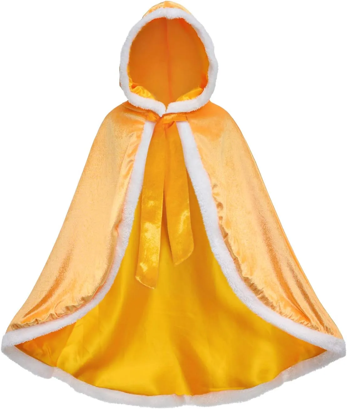 Party Chili Fur Princess Hooded Cape Cloaks Costume for Girls Dress Up