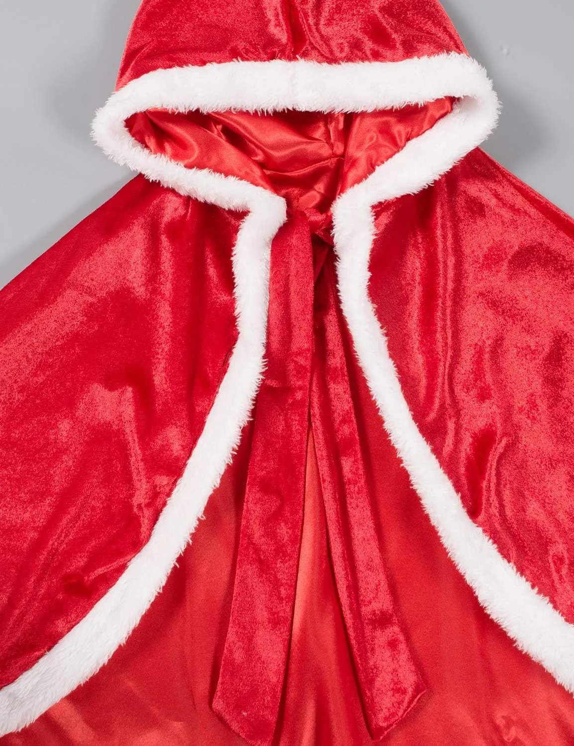 Party Chili Fur Princess Hooded Cape Cloaks Costume for Girls Dress Up