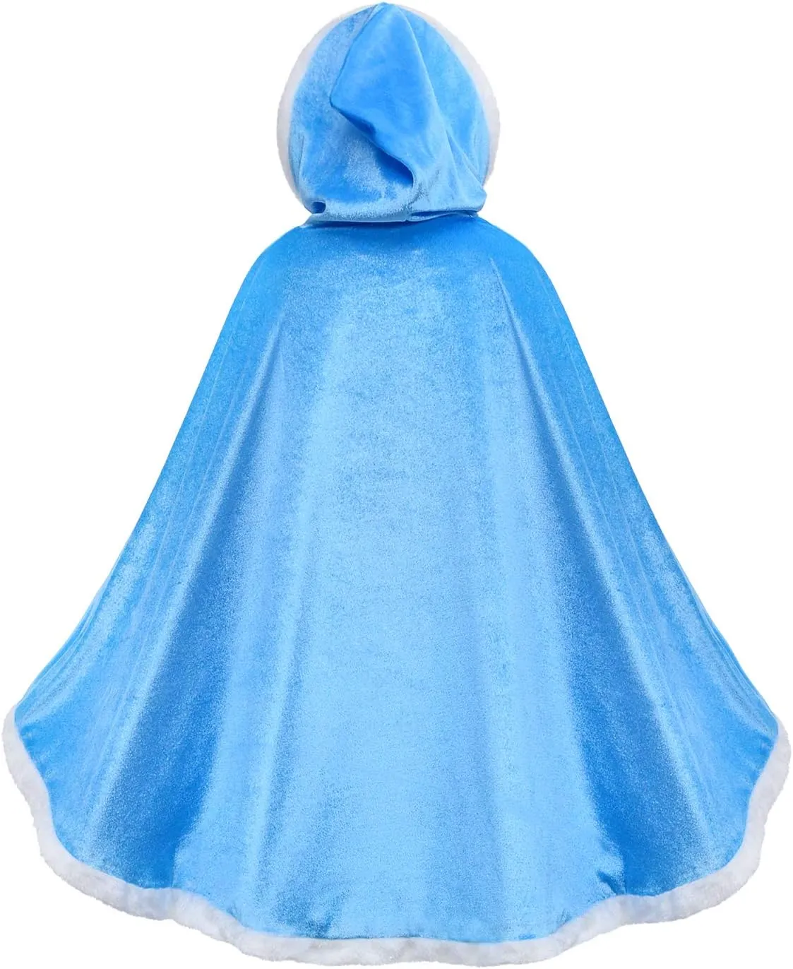 Party Chili Fur Princess Hooded Cape Cloaks Costume for Girls Dress Up