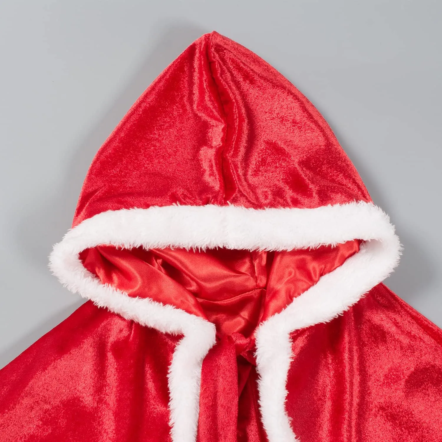 Party Chili Fur Princess Hooded Cape Cloaks Costume for Girls Dress Up