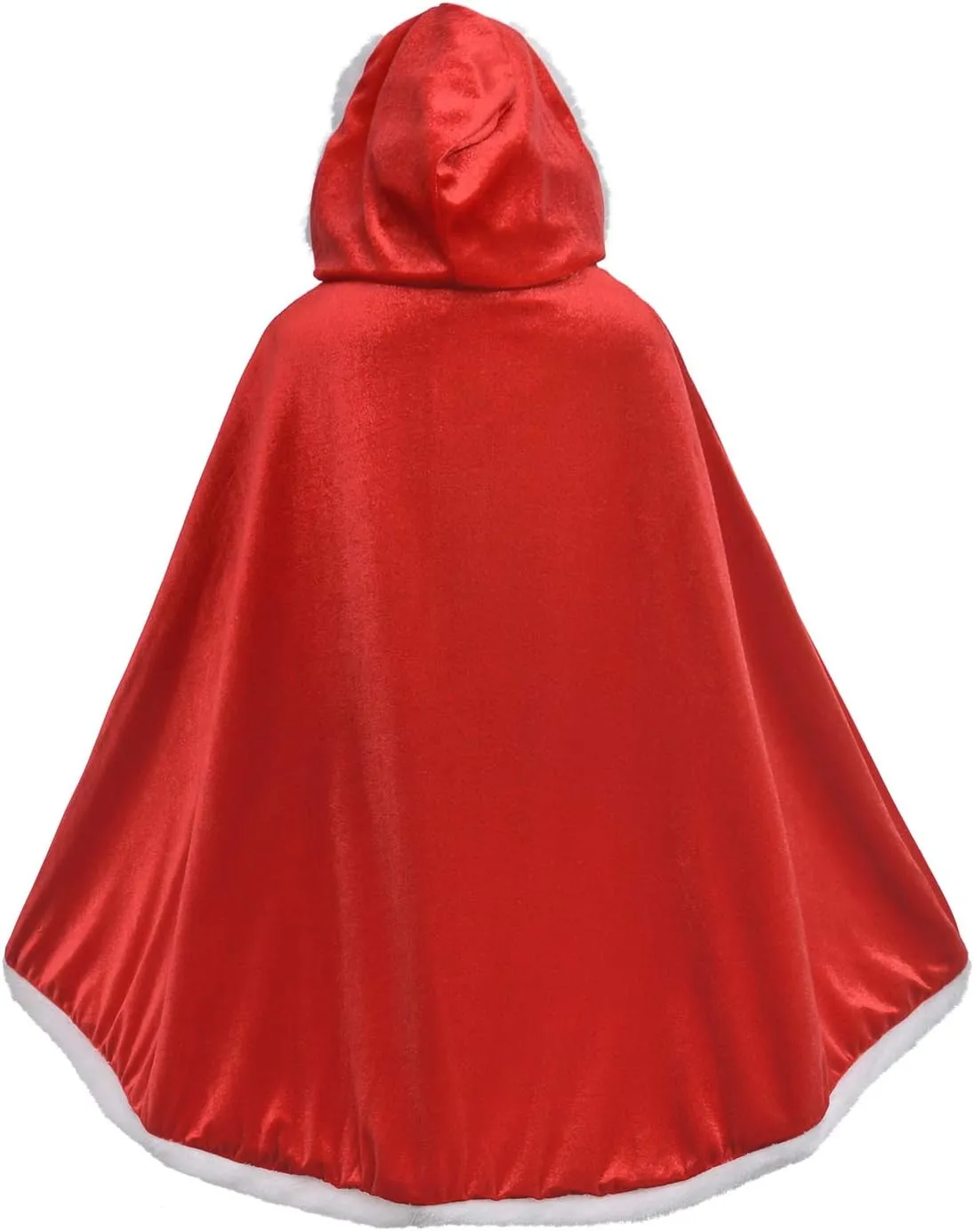 Party Chili Fur Princess Hooded Cape Cloaks Costume for Girls Dress Up