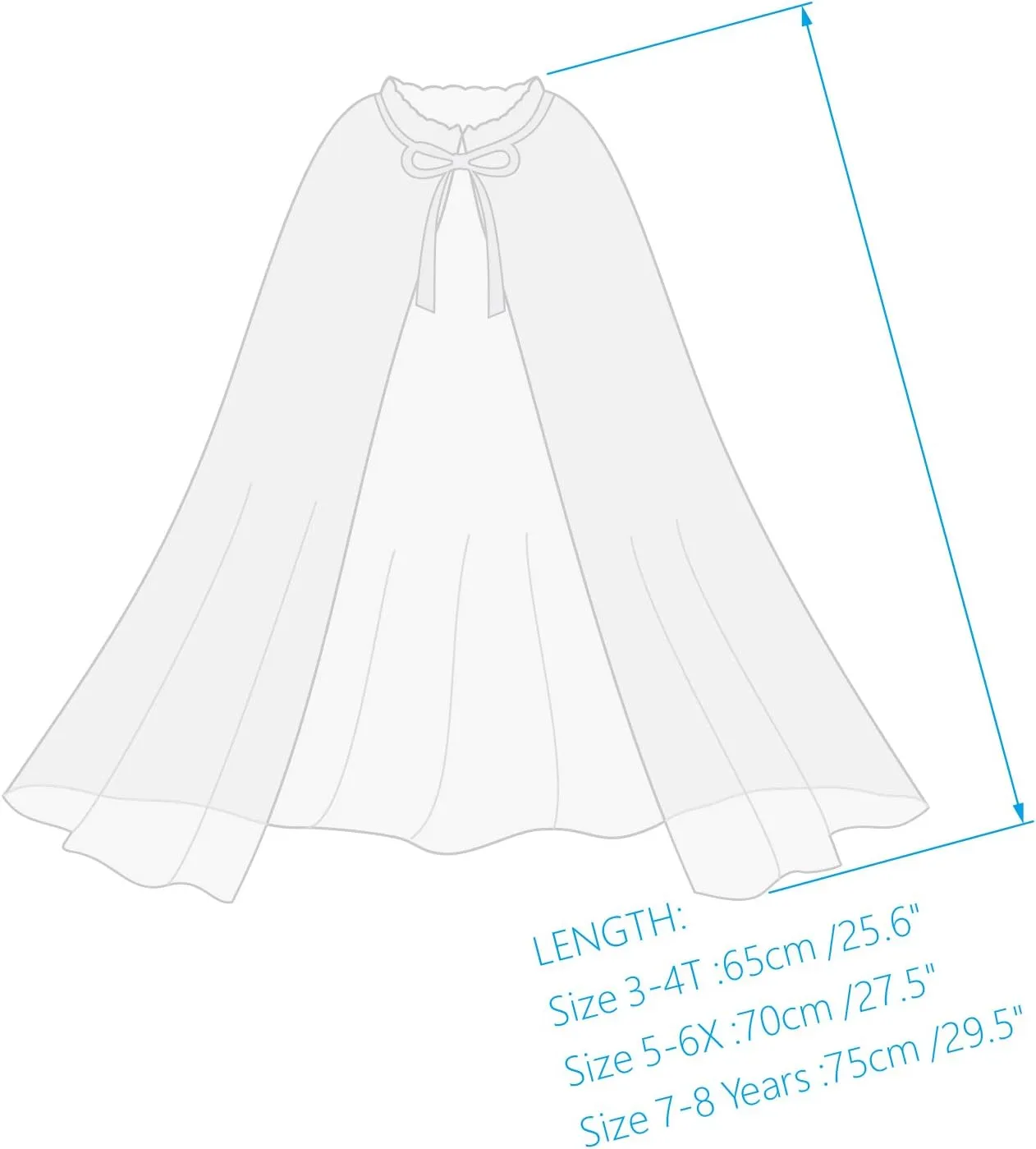 Party Chili Princess Cape Cloaks for Little Girls Dress Up