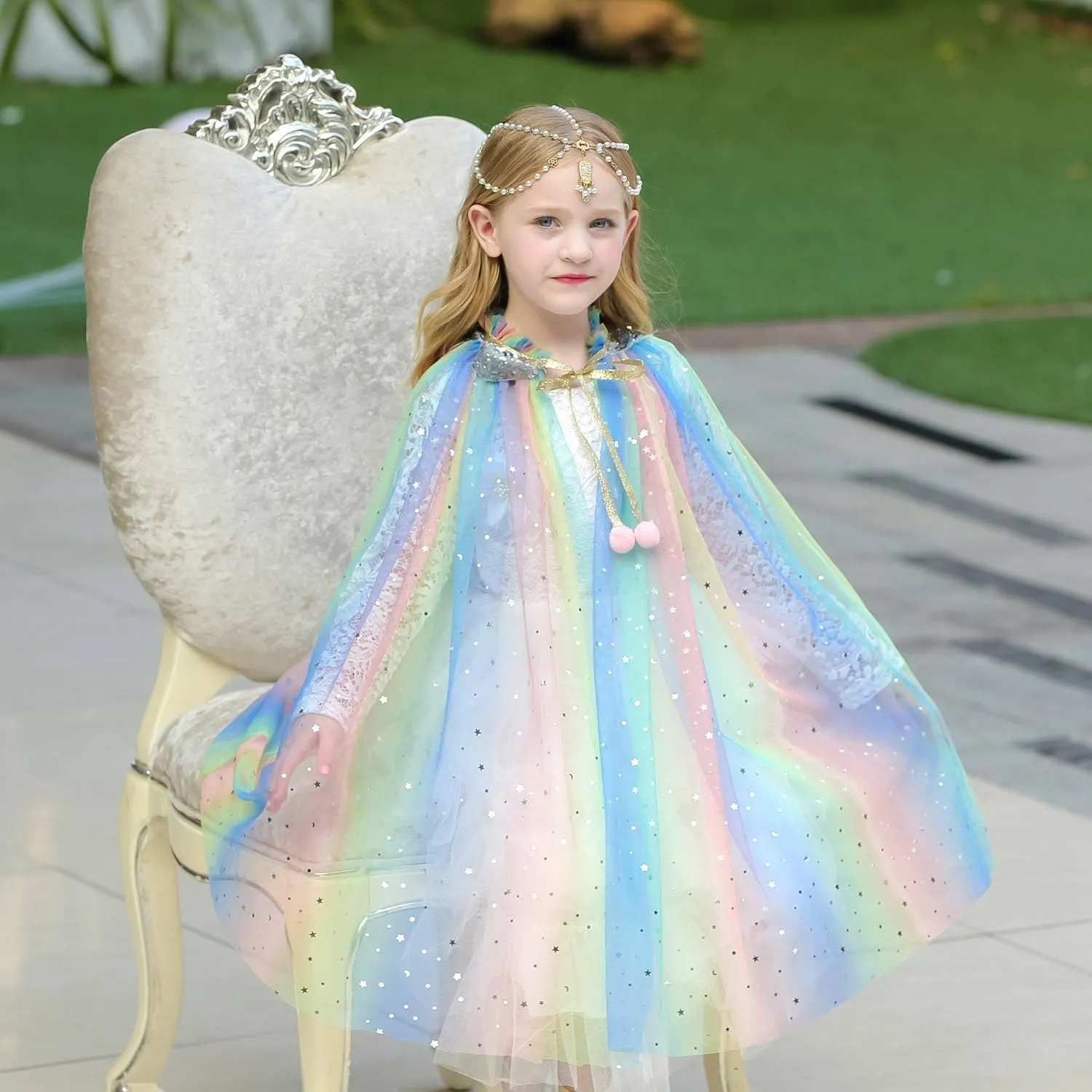 Party Chili Princess Cape Cloaks for Little Girls Dress Up
