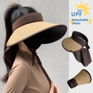Plus-sized Brim Sun-proof Sun Protection Hat Women's Summer Shawl