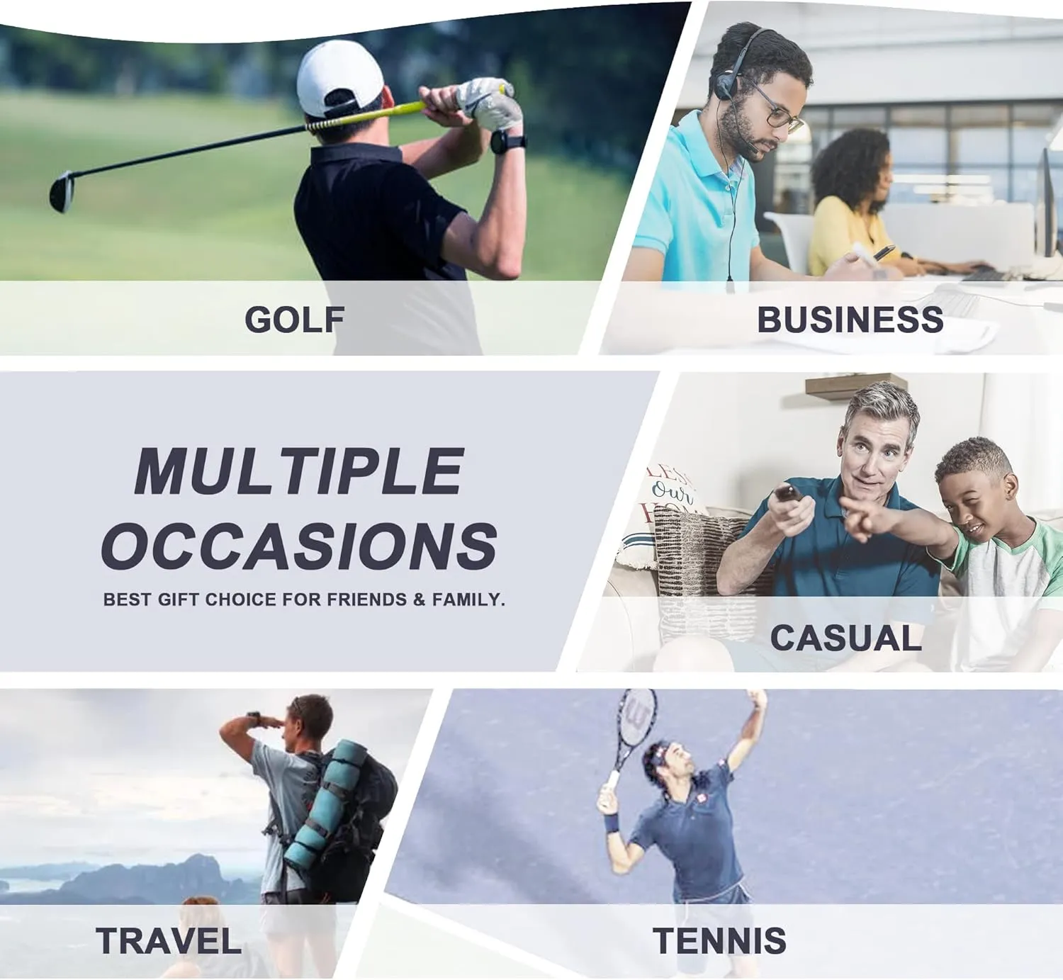 Polo Shirts for Men Long and Short Sleeve  Recycled Outstanding Print Dry Fit Performance Mens Golf Polo Shirts