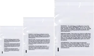 Poly Bags with Suffocation Warning 9x12", 11x14", 14x20" - Large Combo Pack of 300 (100 each size) - Clear Poly Bags by Retail Supply Co - Resealable