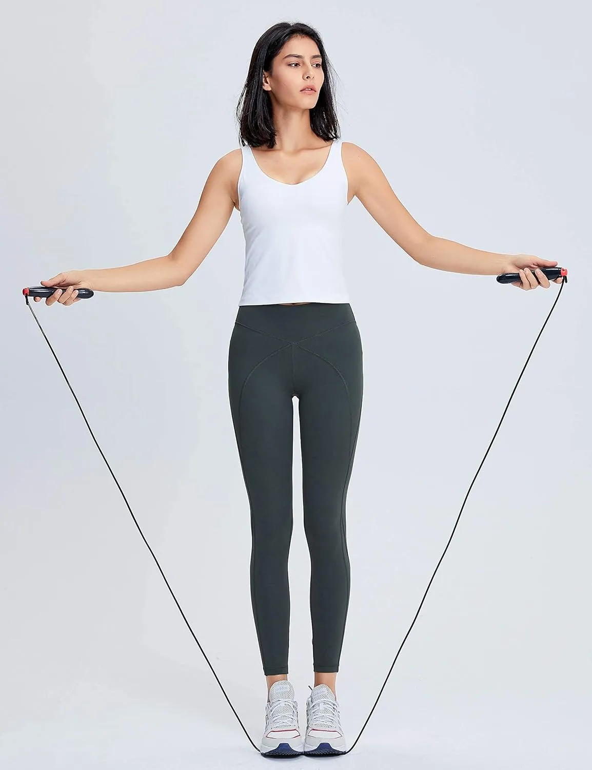 POSHDIVAH Women Sports Bra Longline Padded Tank Top Naked Feeling Workout Fitness Running Yoga Tops