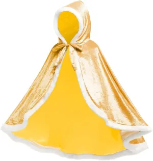 Princess Hooded Cape Cloaks Costume for Girls Dress Up Halloween Christmas Carnival Cosplay