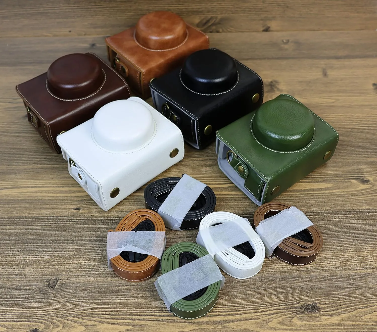 PU Leather Camera Case For Sony ZV-1F Protective Camera Bag Dark Brown