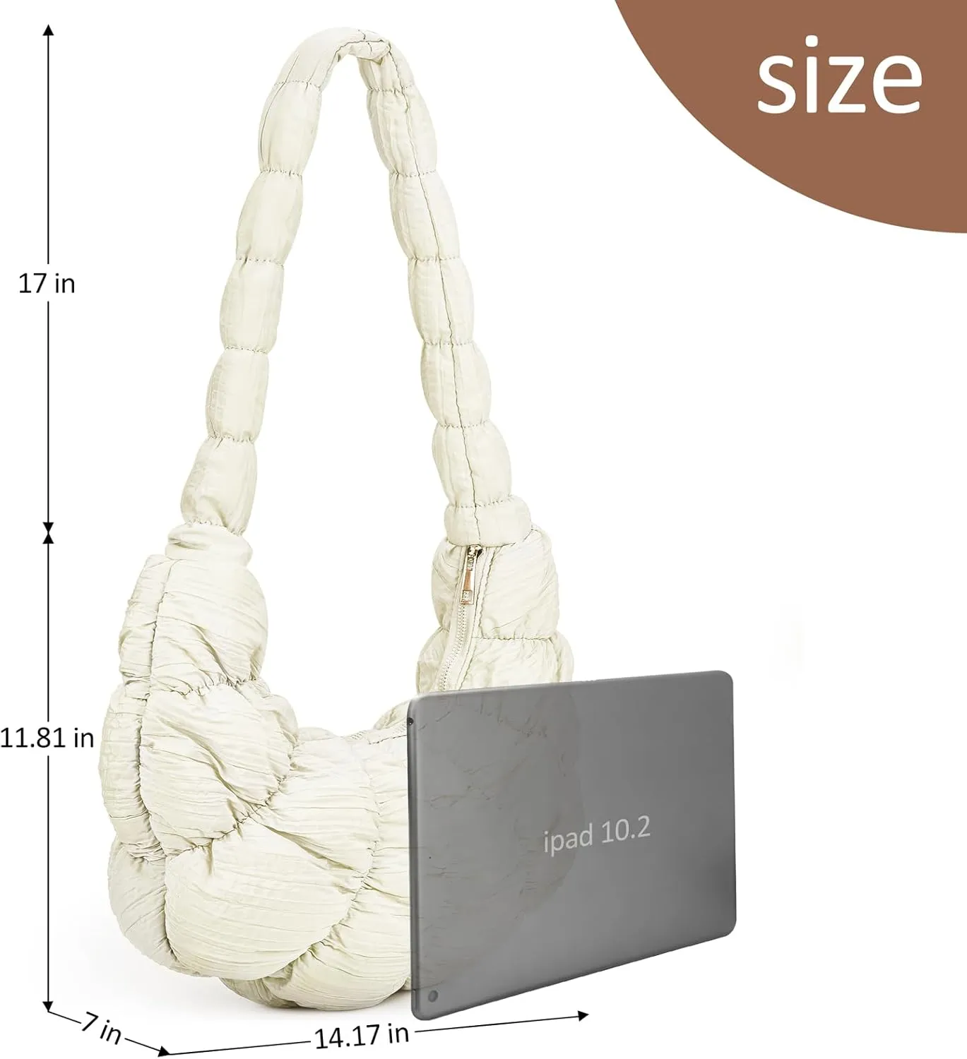 Puffer Crossbody Bags for Women Luna Hobo Bags Quilted Carryall Shoulder Bag