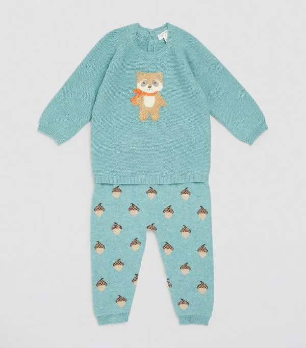 Purebaby Acorn Leggings - Acorn Jacquard