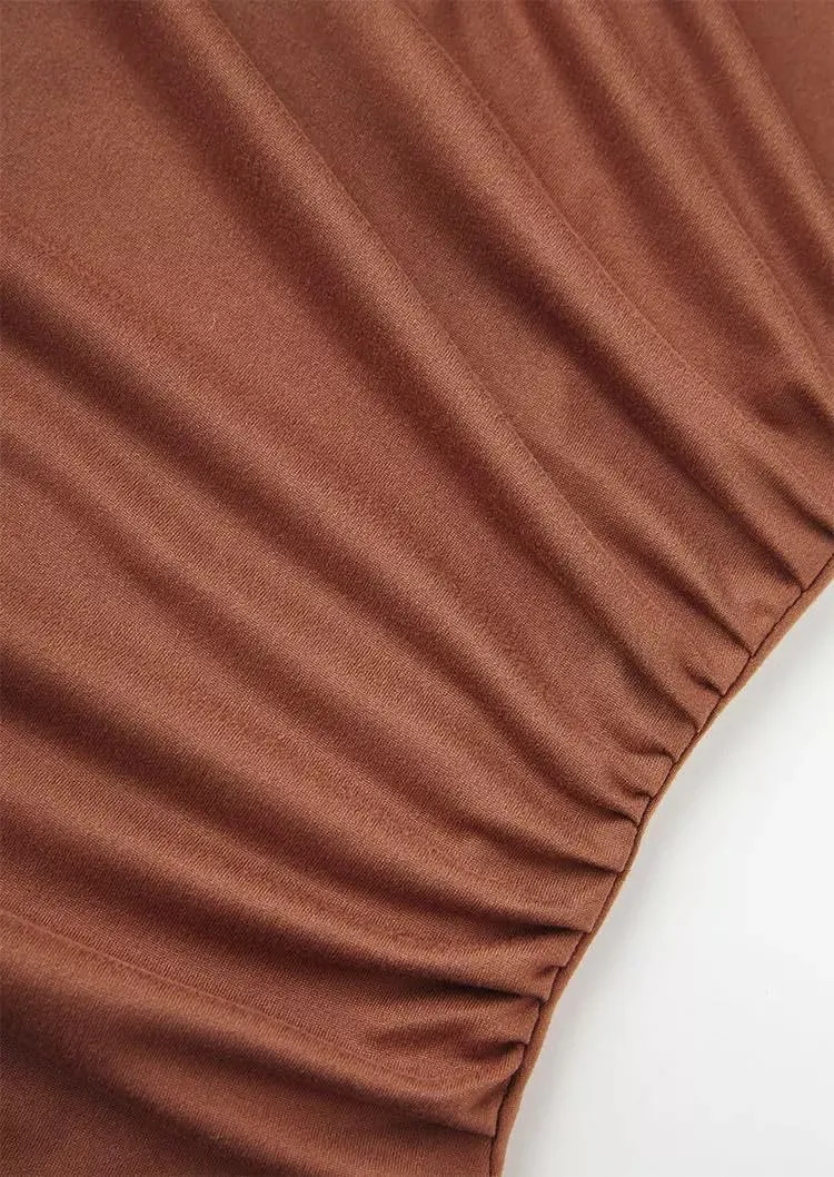 Ruched Mock Neck Long Sleeve Blouse for Womens Plain Ruched Slim Fit T-Shirts Tops Cute Casual Elegant Fall Blouse Tops