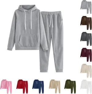 SHAOBGE Womens 2 Piece Outfits Lounge Hoodie Sweatsuit Sets Oversized Sweatshirt Baggy Fall Fashion Sweatpants with Pockets
