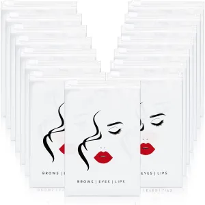 Shappy 100 Pieces Eyebrow Microblading Aftercare Bags 4 x 6 Inches Eyelash Makeup Bags Empty Mini Cosmetic Bags Lipstick Travel Pouch Reusable Lash Storage Case for Eyelash Lipstick Eyebrow