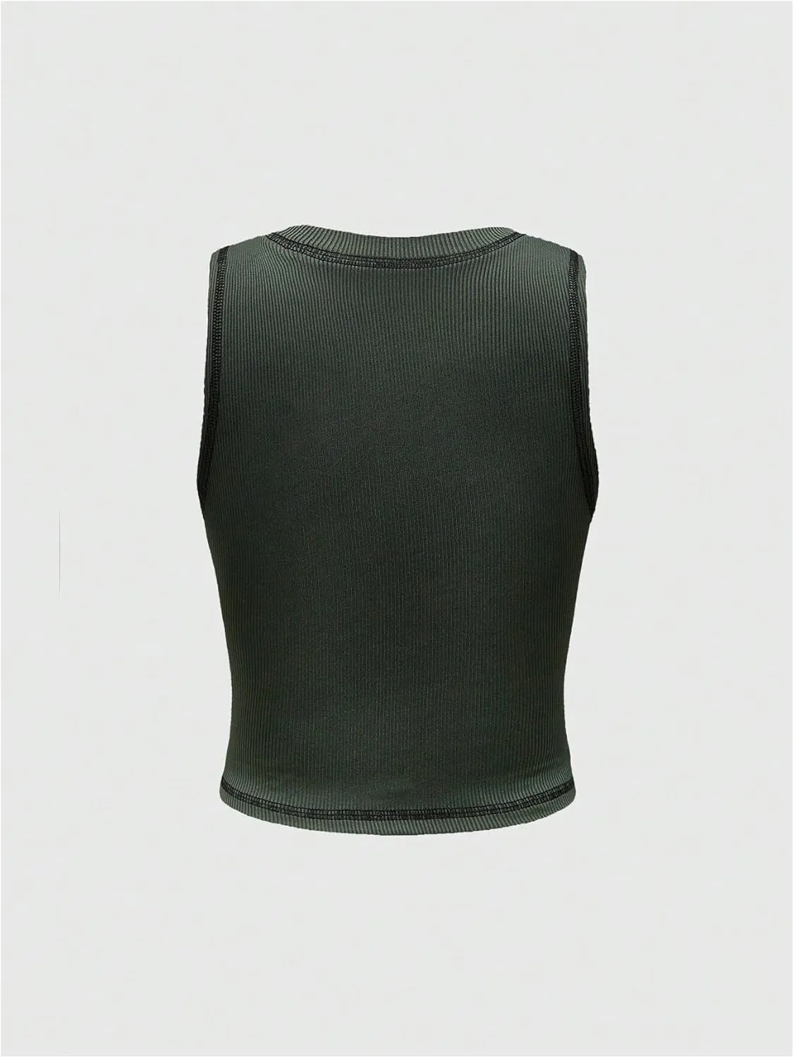 SOLY HUX Women's Y2k Goth Eye Print Crop Tank Top Round Neck Sleeveless Summer Tops