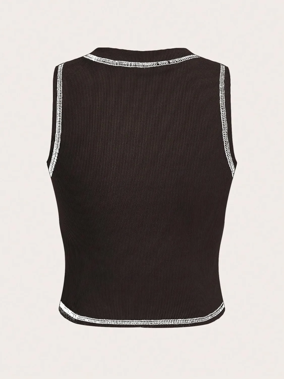 SOLY HUX Women's Y2k Goth Eye Print Crop Tank Top Round Neck Sleeveless Summer Tops