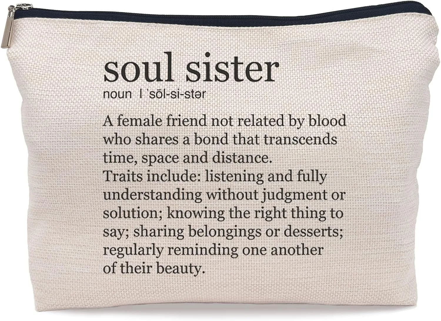 Soul Sister Gifts Makeup Bag, Soul Sister Gifts for Women, Christmas Birthday Gifts for Soul Sister, Bestie Gifts, Best Friend Birthday Gifts for Women, Friendship Gifts for Women