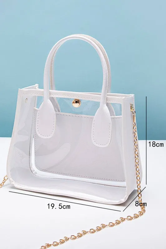 Stadium Ready Transparent White Bag