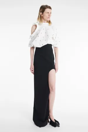 Studded Double Collar Shirt White