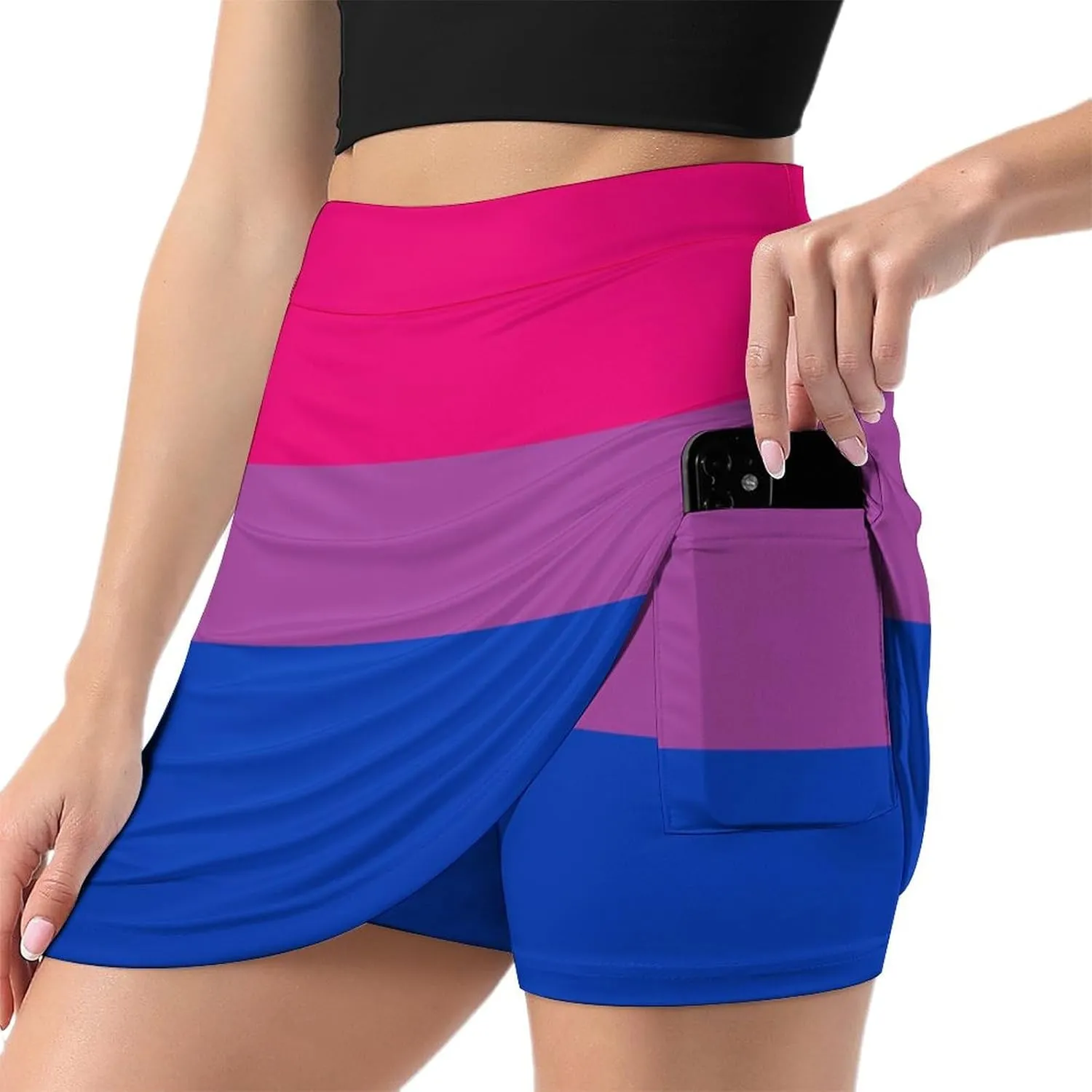 Supdreamc Women's Pleated Skirt Chiffon Elastic Waist A-Line Midi Length Skirt