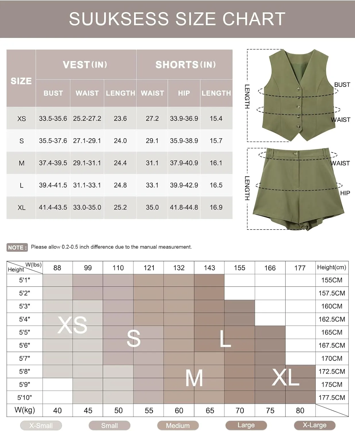 SUUKSESS Women's Summer 2 Piece Sets Button Down V Neck Vest Pockets Shorts Sets