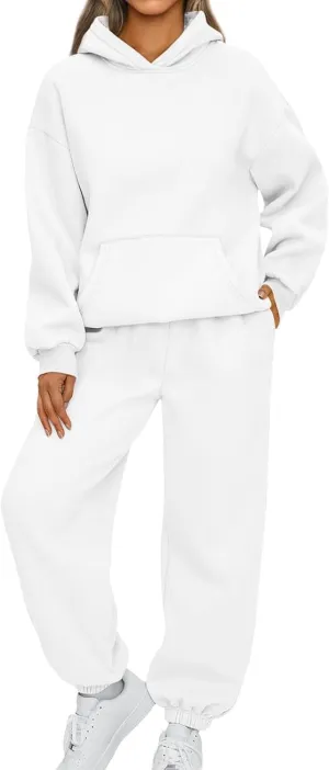 Sweat Suits for Womens 2 Piece Lounge Hoodie Sweatsuit Sets Oversized Sweatshirt Baggy Sweatsuit Casual Y2k Set