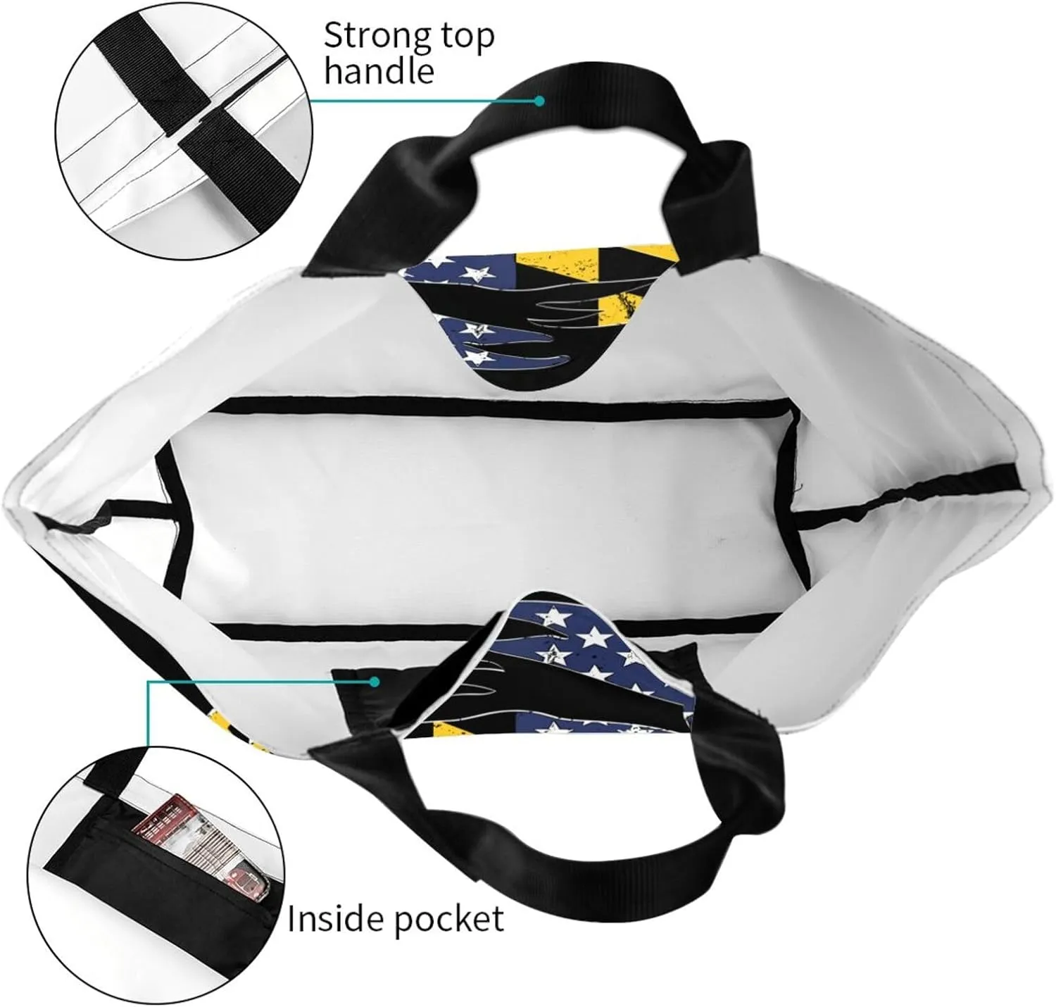 Swedish Sweden Flag Women's Tote Bag Large Capacity Single Shoulder Bags Handbag for Shopping Work