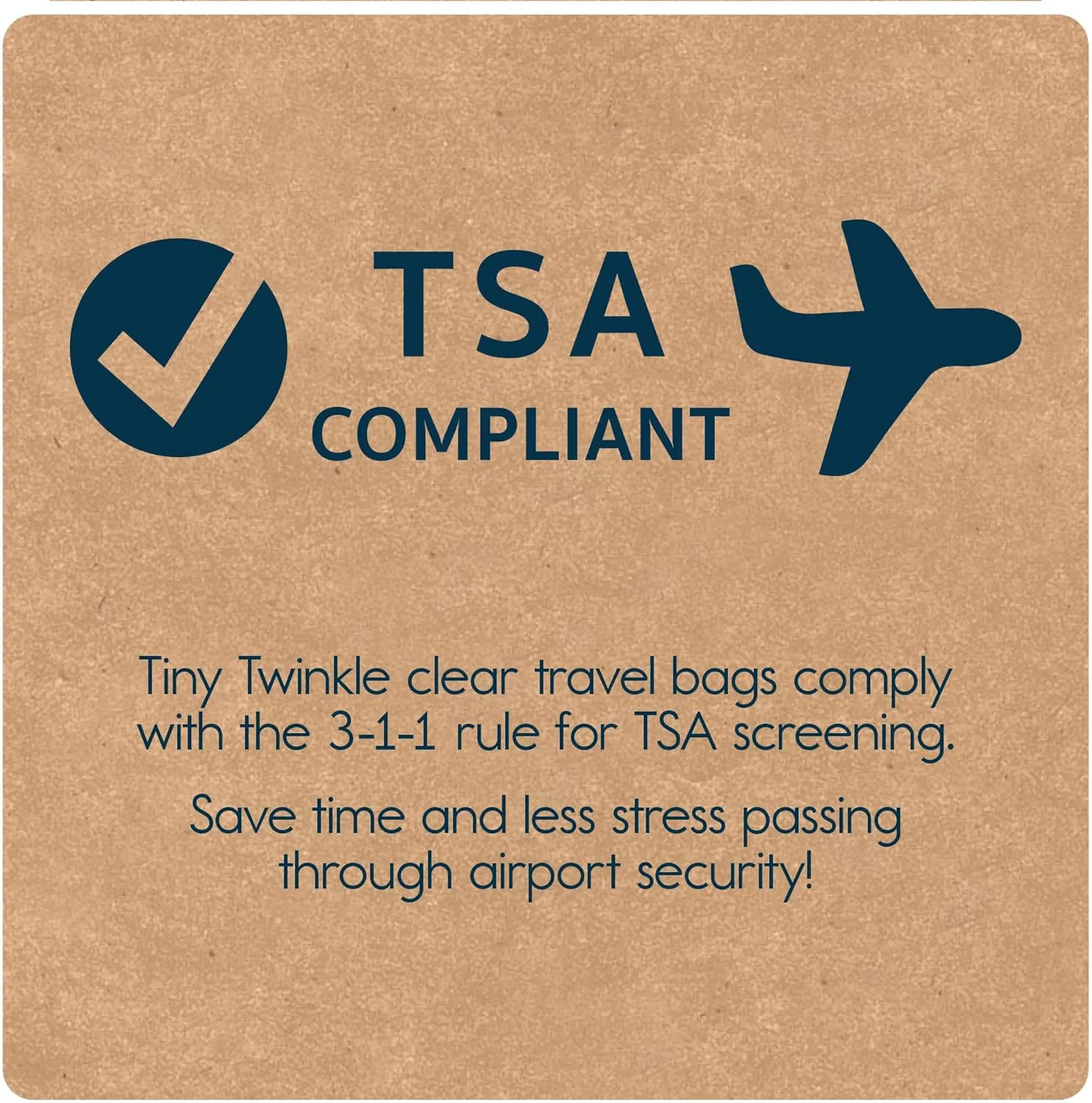 Tiny Twinkle Mess-proof Travel Bags, Airline Compliant, Zipper Closure, Clear Front Pouch, Diaper Bag Packing, Toiletry or Cosmetics Organizer 2 Pack Set (Charcoal)