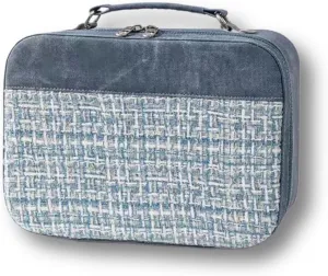 Toiletry Bag for Women Men, Waterproof Makeup Cosmetic Bag Travel Organizer Travel Bag (Large Blue Denim)