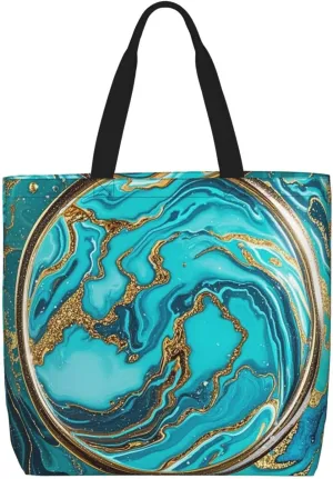 Tote Bag Large Capacity Grocery Bag With Zipper Vintage Nautical White Ship Shopping Bag Shoulder Bag for Women