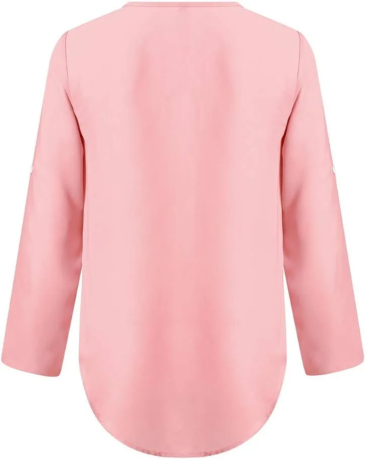 Tunic Tops for Women Loose Fit Dressy Long Sleeve Shirts for Women Fall Outfits for Women 2024 Half Zip Up Tops