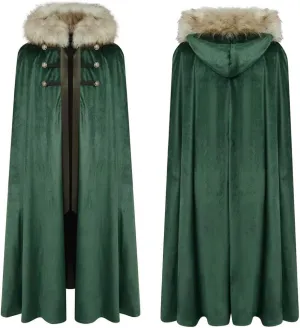 Unisex Role King play Viking costume Medieval Steampunk cape Victorian cloak Lord Cosplay Cloak Samurai cape