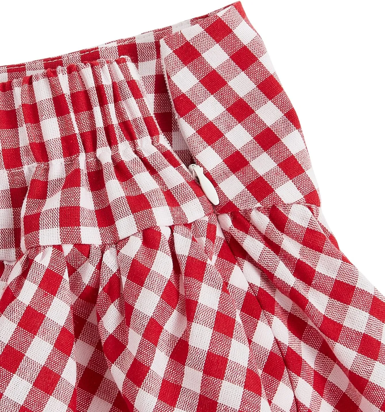 Verdusa Women's Gingham Bubble Mini Skirts Plaid Bow Cute Holiday Short Skorts