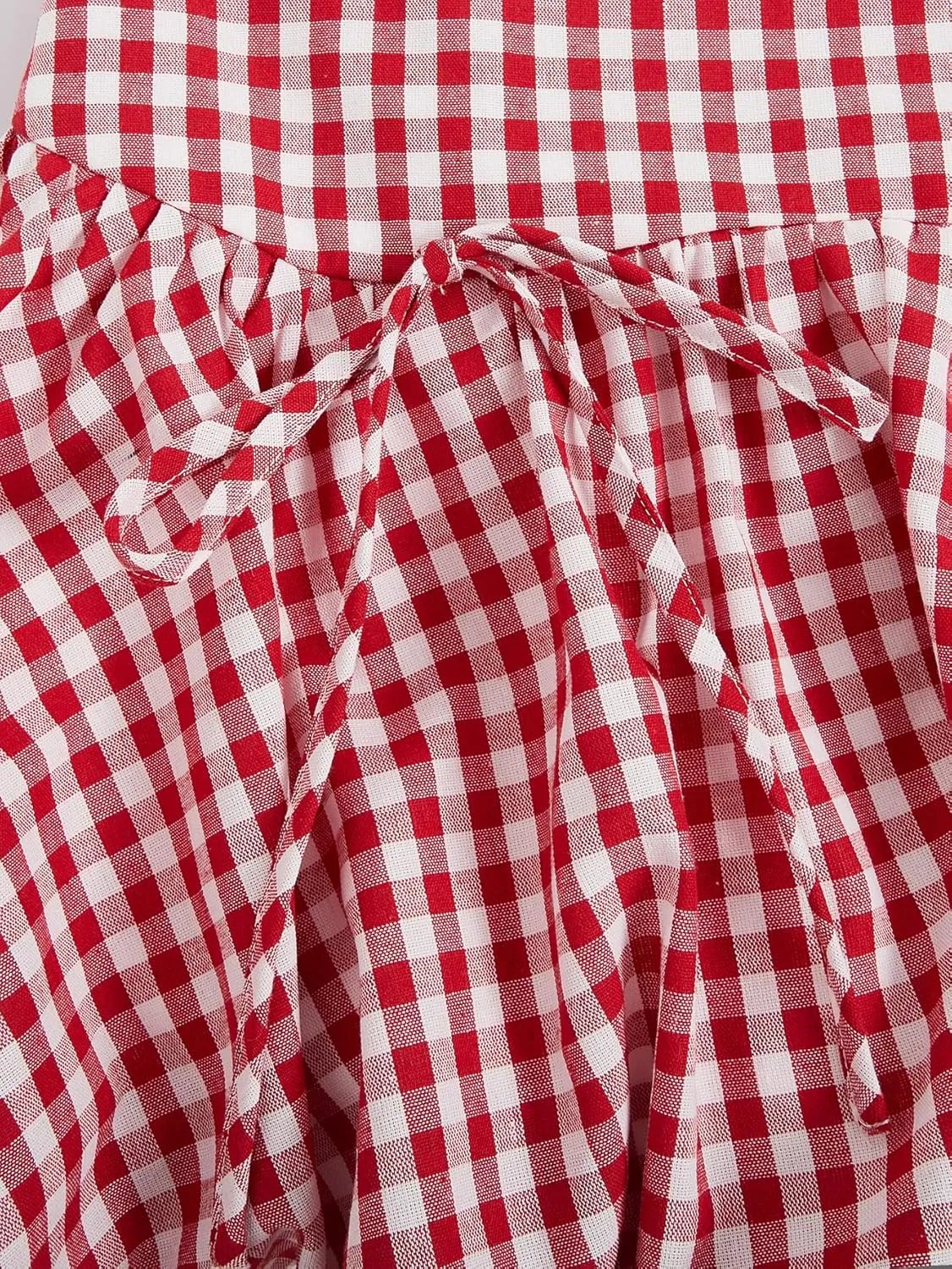 Verdusa Women's Gingham Bubble Mini Skirts Plaid Bow Cute Holiday Short Skorts