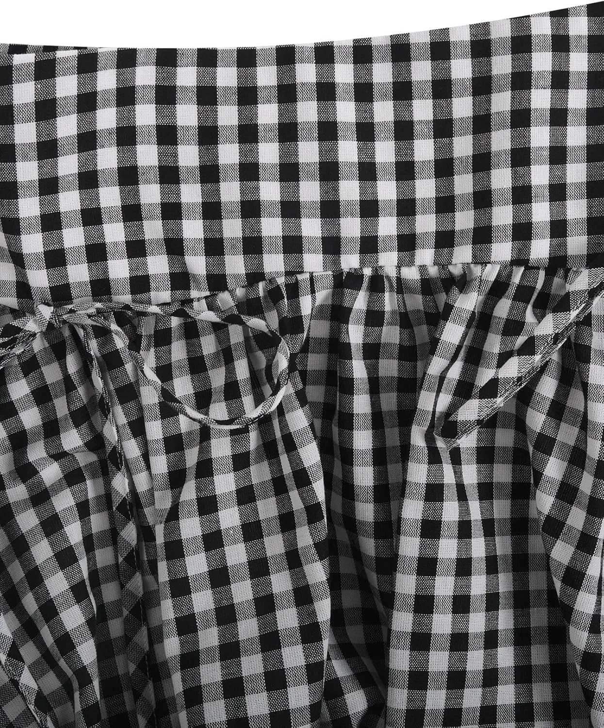 Verdusa Women's Gingham Bubble Mini Skirts Plaid Bow Cute Holiday Short Skorts