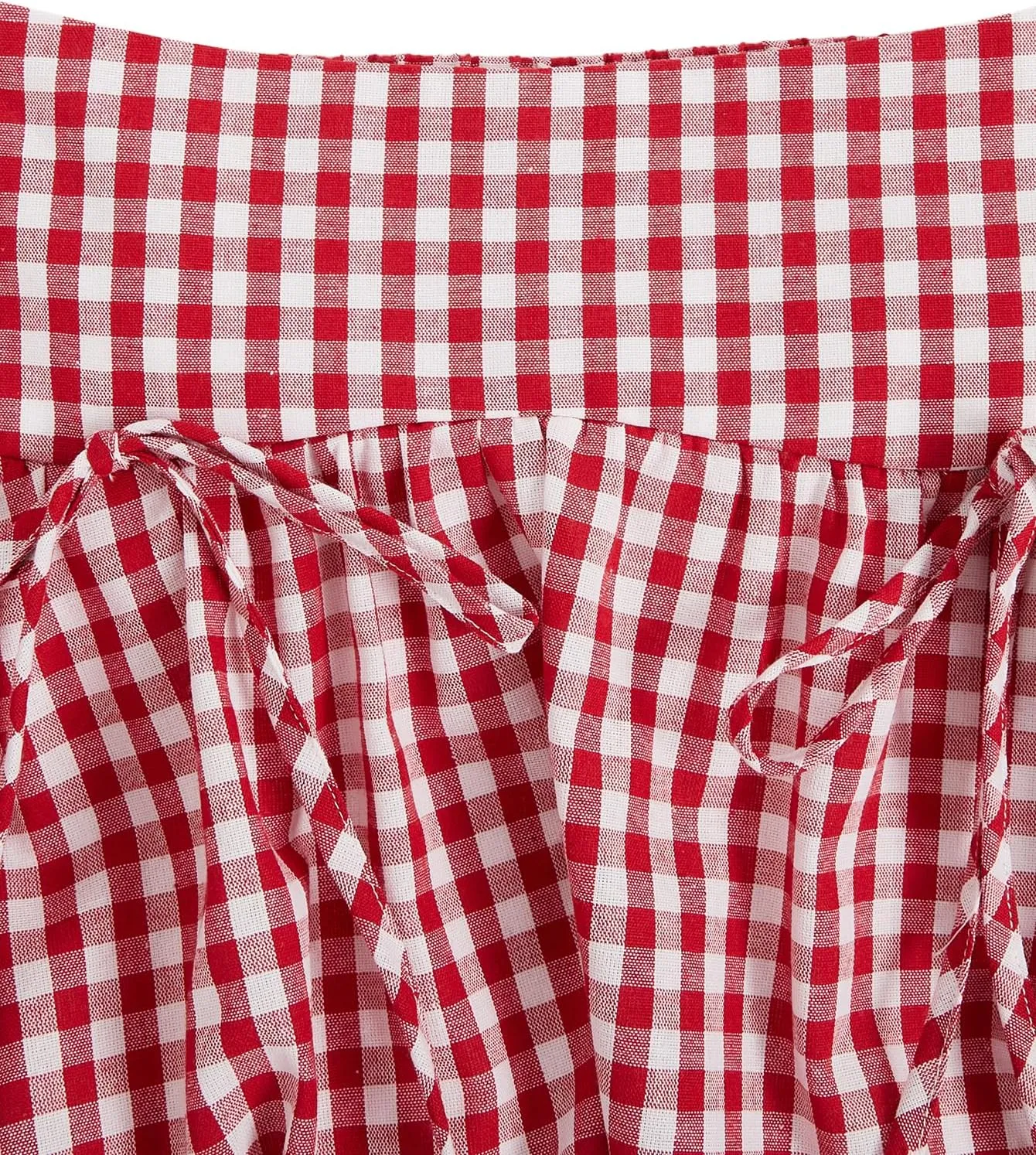 Verdusa Women's Gingham Bubble Mini Skirts Plaid Bow Cute Holiday Short Skorts